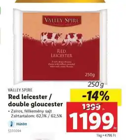 Lidl VALLEY SPIRE Red Leicester / Double Gloucester ajánlat