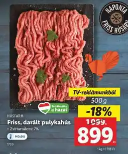 Lidl Friss, darált pulykahús ajánlat