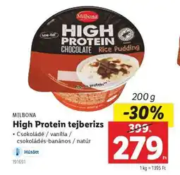 Lidl MILBONA High Protein tejberizs ajánlat