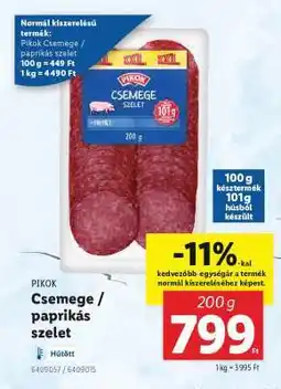 Lidl PIKOK Csemege / paprikás szelet ajánlat