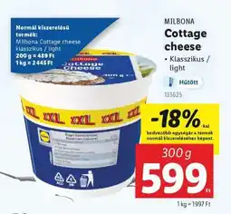 Lidl MILBONA Cottage cheese ajánlat