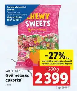 Lidl SWEET CORNER Gyümölcsös cukorka ajánlat