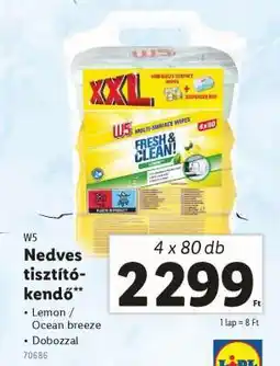 Lidl W5 Nedves tisztítókendő ajánlat