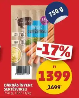 PENNY DÁRDÁS ÍNYENC SERTÉSVIRSLI ajánlat