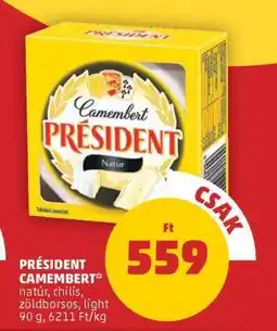 PENNY PRÉSIDENT CAMEMBERT ajánlat