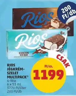 PENNY RIOS JÉGKRÉM-SZELET MULTIPACK ajánlat
