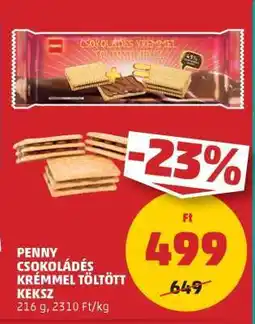PENNY PENNY Csokoládés Krémmel Töltött Keksz ajánlat