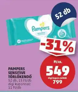 PENNY Pampers Sensitive Törlőkendő ajánlat