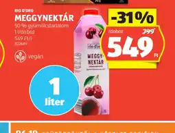 ALDI Rio D'Oro Meggynektár ajánlat
