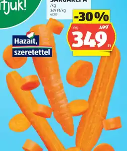 ALDI Sárgarépa ajánlat