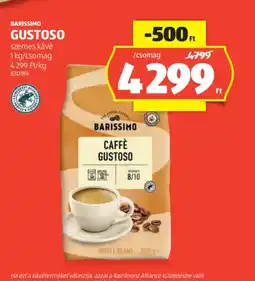 ALDI Barissimo Gustoso szemes kávé ajánlat