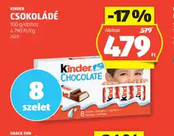 ALDI Kinder Csokoládé ajánlat