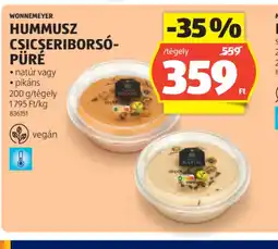 ALDI Wonneheyer Hummus Csicseribors-püré ajánlat