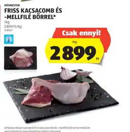 ALDI Friss kacsacomb és -mellfilé bőrrel ajánlat