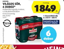 ALDI Borsodi Világos Sör ajánlat