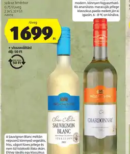 ALDI Mészáros Sauvignon Blanc vagy Chardonnay ajánlat