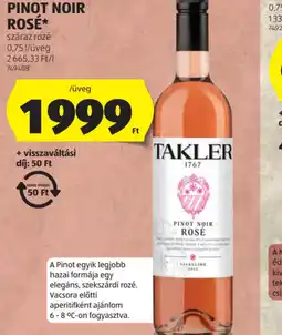 ALDI Takler Pinot Noir Rosé ajánlat