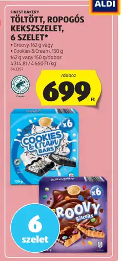ALDI Finest bakery töltött, ropogs keksszelet ajánlat