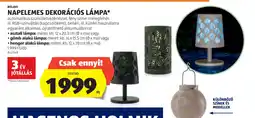 ALDI Belavi napelemes dekorácis lámpa ajánlat