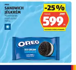 ALDI Oreo Sandwich Jégkrém ajánlat