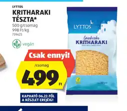ALDI Lyttos Kritharaki Tészta ajánlat