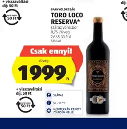 ALDI Toro Loco Reserva ajánlat