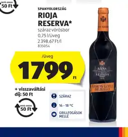 ALDI Rioja Reserva ajánlat