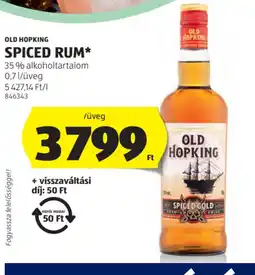 ALDI Old Hopking Spiced Rum ajánlat