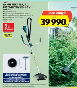 ALDI Ferrex Akkus Fűkasza, ill. Fűszegélynyír, 40 V ajánlat