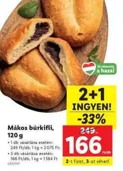 Lidl Mákos búrkifli ajánlat