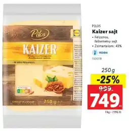 Lidl Pilos Kaizer sajt ajánlat