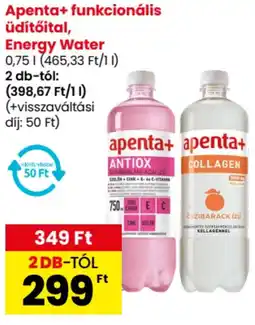 Spar Apenta+ funkcionális üdítőital, Energy Water ajánlat