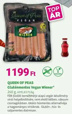 Herbaház Queen of Peas Gluténmentes Vegan Wiener ajánlat