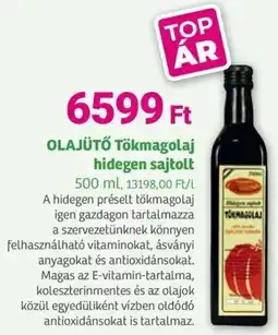 Herbaház OLAJÜTŐ Tökmagolaj hidegen sajtolt ajánlat