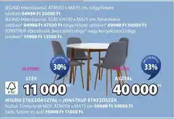 JYSK Jegind étkezőasztal + jonstrup étkezőszék ajánlat
