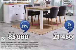 JYSK Markskel étkezőasztal + pebringe étkezőszék ajánlat