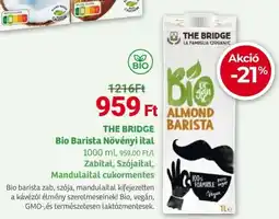 Herbaház THE BRIDGE Bio Barista Növényi ital ajánlat