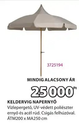 JYSK Keldervig napernyő ajánlat