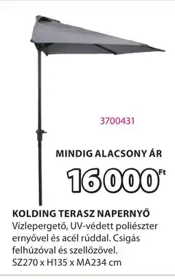 JYSK Kolding terasz napernyő ajánlat