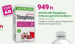 Herbaház NATURLAND Tőzegáfonya - Echinacea gyümölcstea filteres ajánlat