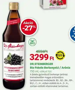 Herbaház Dr. Steinberger Bio Fekete Berkenyelé / Arónia ajánlat