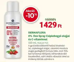 Herbaház DERMAFLORA 0% Deo Spray Csipkebogyó olajjal és C-vitaminnal ajánlat