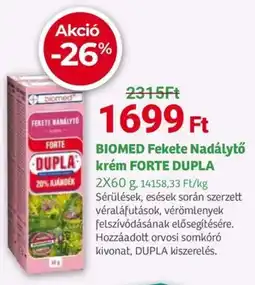 Herbaház BIOMED Fekete Nadálytő krém FORTE DUPLA ajánlat