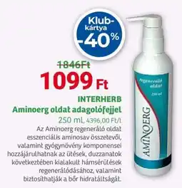 Herbaház INTERHERB Aminoerg oldat adagolófejjel ajánlat