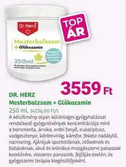 Herbaház Dr. Herz Mesterbalzsam + Glükozamin ajánlat