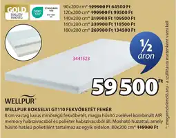 JYSK Wellpur bokselvi gt110 fekvőbetét fehér ajánlat