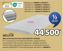 JYSK Wellpur gulen gt65 fekvőbetét szürke ajánlat