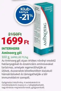 Herbaház INTERHERB Aminoerg gél ajánlat