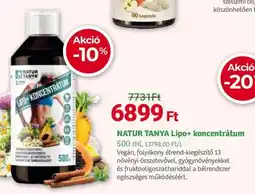 Herbaház NATUR TANYA Lipo+ koncentrátum ajánlat