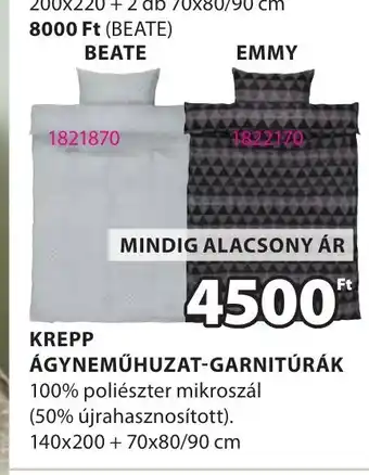 JYSK Krepp ágyneműhuzat-garnitúrák ajánlat